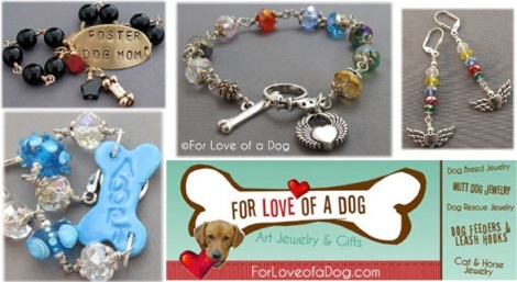 for love of a dog logo with jewelry sues