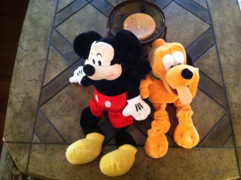 Disney toys on table